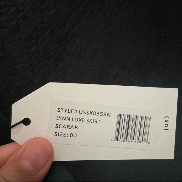 Universal Standard Lynn Luxe Skirt In Scarab Green Pencil NWT 4X XS - Picture 6 of 9